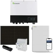 Growatt 10kWp PV Komplettanlage mit Glas Glas Modulen und 10,2kWh Speicher