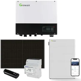 Growatt 10kWp PV Komplettanlage mit Glas Glas Modulen und 10,2kWh Speicher