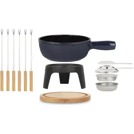 h.koenig La Fonderie 1890 Fondue Set MONT Joux | Blau