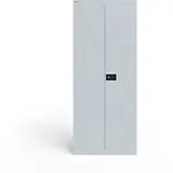 Bisley Flügeltürenschrank UNIVERSAL Schrank Metall 4 abschließbar 800 x 400 x 1.950 mm Hellgrau