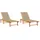 vidaXL Sonnenliegen 2 Stk. Taupe Massivholz Akazie und Textilene