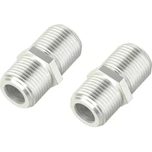 Hama Antennen-Adapter-Set SAT F-Kupplung/F-Kupplung Silber 2 Stück
