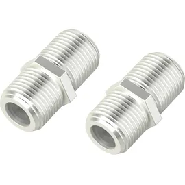 Hama Antennen-Adapter-Set SAT F-Kupplung/F-Kupplung Silber 2 Stück