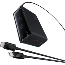 Baseus GaN 3x USB-C USB DC, 240W Smart-Desktop-Schnellladegerät – Schwarz