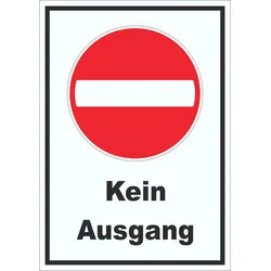 HB-Druck Kein Ausgang Aufkleber A2 (420x594mm)