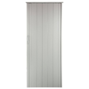 Falttür Schiebetür Tür weiss gewischt farben mit Riegel/Verriegelung Höhe 202 cm Einbaubreite bis 96 cm Doppelwandprofil Neu