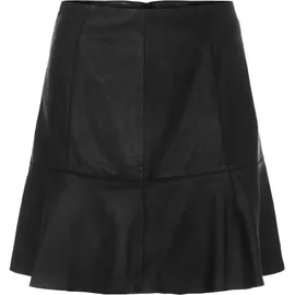Y.A.S Lederrock Damen Schwarz 38