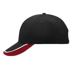 Kontrast Sandwichcap MB049, schwarz/weiß/rot, Einheitsgröße - schwarz/weiß