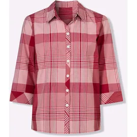 Classic Basics Karo-Bluse rot/weiß 50
