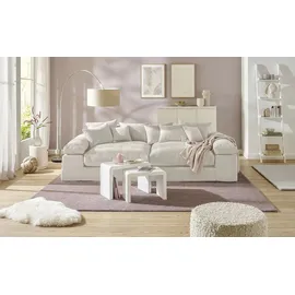 Smart Big Sofa im modernem Cord Lianea ¦ beige ¦ Maße (cm): B: 260 H: 86 T: 133.0