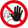 Zutritt für Unbefugte verboten, Hygiene und Abstand Folie selbstklebend (Ø) 100mm DI