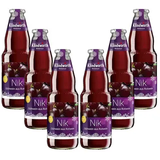 Klindworth Nik 6x Glühwein aus Rotwein - 6x Winterlust Glühwein 1L (9,8% Vol) inkl. Pfand MEHRWEG- [Enthält Sulfite]