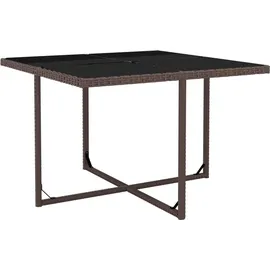 vidaXL Garten-Essgruppe 9-tlg. Tisch 109 x 109 cm braun