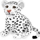 Brubaker Leopard Kuscheltier 30 cm Weiß