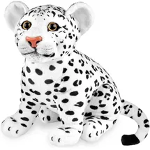 Brubaker Leopard Kuscheltier 30 cm Weiß