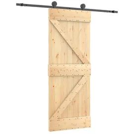 vidaXL Schiebetür rechts 70 x 210 cm Braun/Schwarz