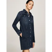 Tommy Jeans Jeanskleid »A-LINE DRESS DH6168«, mit Used-Waschung, blau