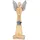 Levandeo® Weihnachtsengel H34 cm Braun/Silber