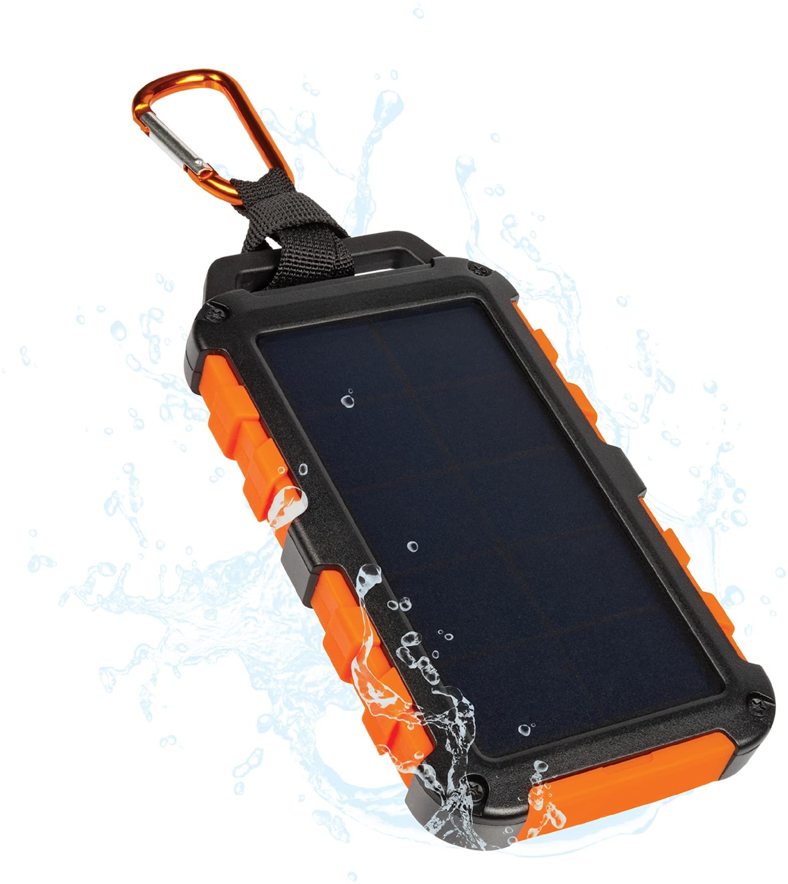 Xtorm by A-Solar Solar Ladegerät 10.000 mAh Powerbank für den Außenbereich mit Power-Akku, 20-W-USB-C Ausgang und LED-Taschenlampe, Schwarz/Orange, XR104, Multicolor