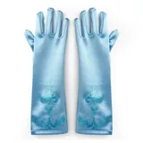 Katara Prinzessin-Kostüm Eiskönigin Elsa Handschuhe oder Diadem Bundle, Karneval blau