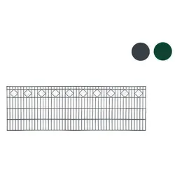 Gittermatten Deluxe - 120cm - grün (RAL 6005) - 6/5/6 mm Stabilität - dekorative Karoreihe - verzinkter Stahl - pflegeleicht