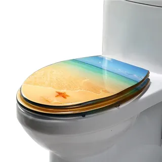 LIYUXI Toilettendeckel Resin WC-Sitze Sicherheit leise Modisch Toilettendeckel geruchlos (Color : Orange, Size : Einheitsgröße)