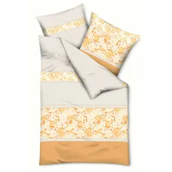 Collection Noblesse Bettwäsche Ceramic 135 x 200 cm Satin Orange Mandarine