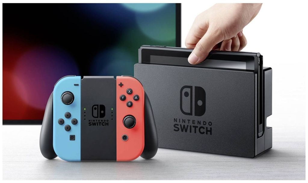 Nintendo Switch, Farbe: Neon-Rot/Neon-Blau, Speicher: 32 GB