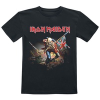 Iron Maiden T-Shirt für Kinder - Kids - Trooper - für Mädchen & Jungen - schwarz  - Lizenziertes Merchandise! - 128