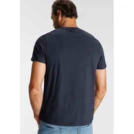 H.I.S. T-Shirt H.I.S, Herren, Gr. 3XL (64/66), bunt (bordeaux, navy, beige), Single Jersey, Obermaterial: 100% Baumwolle, bedruckt, schmal, Rundhals, gerader Abschluss, Shirts T-Shirt, schmal geschnitten, bedrucktes Design, aus 100% Baumwolle, Topseller