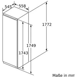 Siemens iQ700 KI82FSDE0 Einbaukühlschrank (269 l, 1772 mm hoch)