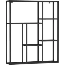 [en.casa] Wandregal Jämijärvi 90 x 75 x 18 cm Schwarz