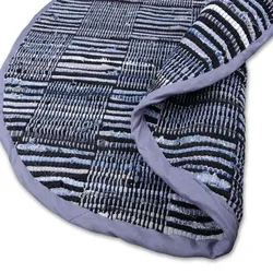Bestlivings Flickenteppiche Jeans Rund 150cm Jeans Check