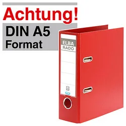 ELBA A5 Hochformat  Ordner rot Kunststoff 7,5 cm DIN A5 hoch