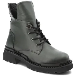 Grüne Stiefeletten Artiker Flache Schuhe, 38