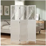 Homestyle4u Paravent Raumteiler Weiß Vintage cm 2043