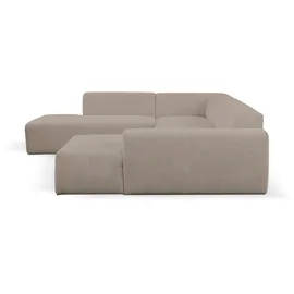 werk2 Zeus U-Form«, Curvy Trend Wohnlandschaft mit urbaner Optik auch in weichem Cord grau (hellgrau, beige), (59814020-0)