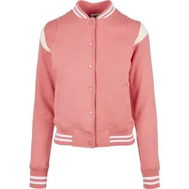 URBAN CLASSICS Inset College Jacke Pink / White XS