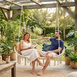casa.pro Hängesessel Kailua Cremeweiß