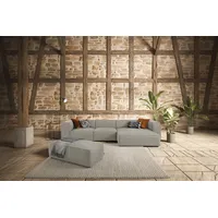W.Schillig Ecksofa "around-the-block", beige (sand o10), B:341cm H:66cm T:164cm, ROHLEDER Jacquard-Flachgewebe Q2 O10 (60% Polyacryl, 40% Polyester), Sofas, Ecksofa, mit eleganter Biese, mit Federkern, Breite 341 cm