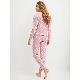 CALIDA Cotton Stripes Pyjama Lila 44-46