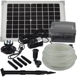 Agora-Tec Agora-Tec® Solar Bachlauf - Pumpen - Set mit Akku und LED Licht AT-10W-BLH-V2.0