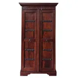 Massivmoebel24 Schrank Akazie 70 x 36 x 133 cm Braun