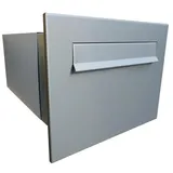 Letterbox24.de B-242 XXL Edelstahl Mauerdurchwurf Briefkasten (Tiefe: 39-62 cm)