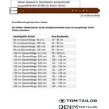 Tom Tailor Ledergürtel mit Dornschließe, Dunkelbraun, 80