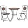vidaXL Bistroset 3-tlg. orange/grau