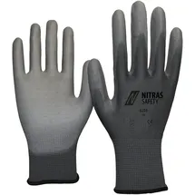 AS Arbeitsschutz Nitras Nylonhandschuhe, grau 8