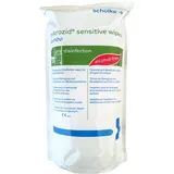 Schülke mikrozid sensitive wipes jumbo, Nachfüllpack, für Flächen, 200 Tücher
