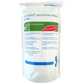 Schülke mikrozid sensitive wipes jumbo, Nachfüllpack, für Flächen, 200 Tücher