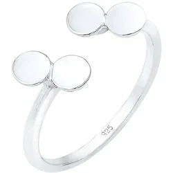 Elli Kreis Geo Look Offen Verstellbar Trend 925 Silber Ringe   Damen 